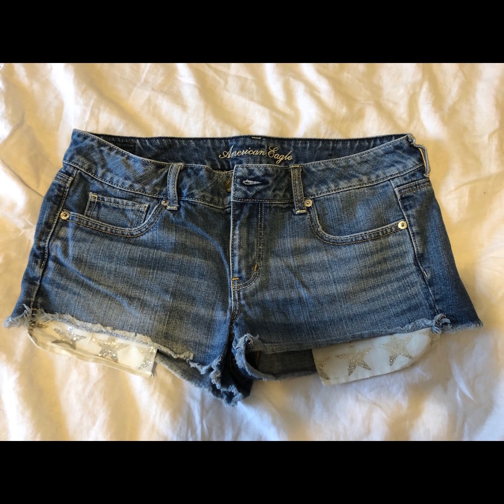 Blue jean shorts